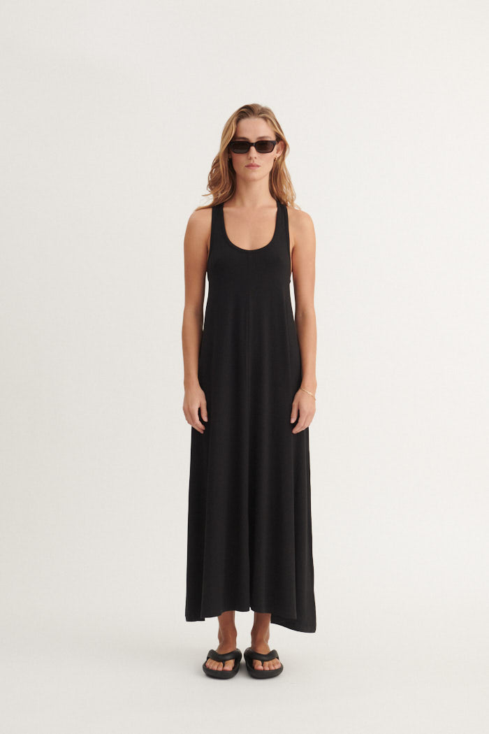 Basic Apparel Jo Long Tank Dress Kjoler 001 Black
